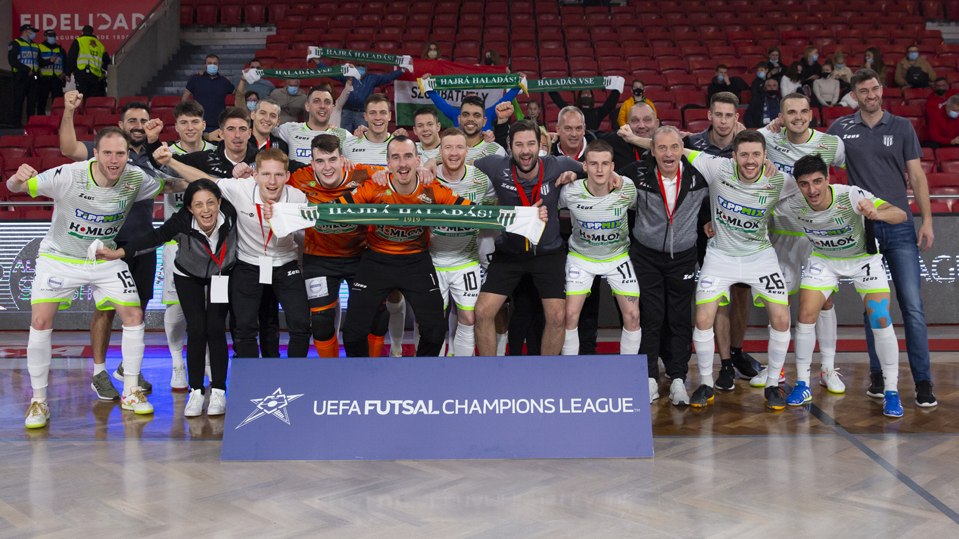 A 2021/2022-es UEFA Futsal Bajnokok Ligájában a legjobb 8 között végzett a Haladás VSE (2021.12.04.)